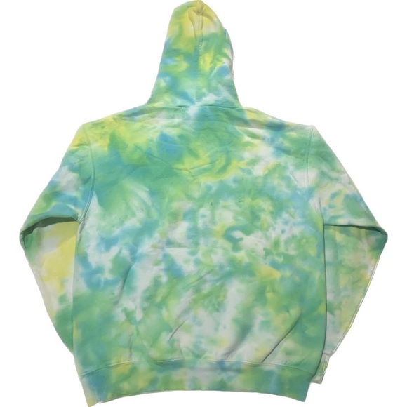 Champion Tie Dye Hoodie Coastal Carolina, Green Tie Dye Sweatshirt, Men’s L - Picture 3 of 4